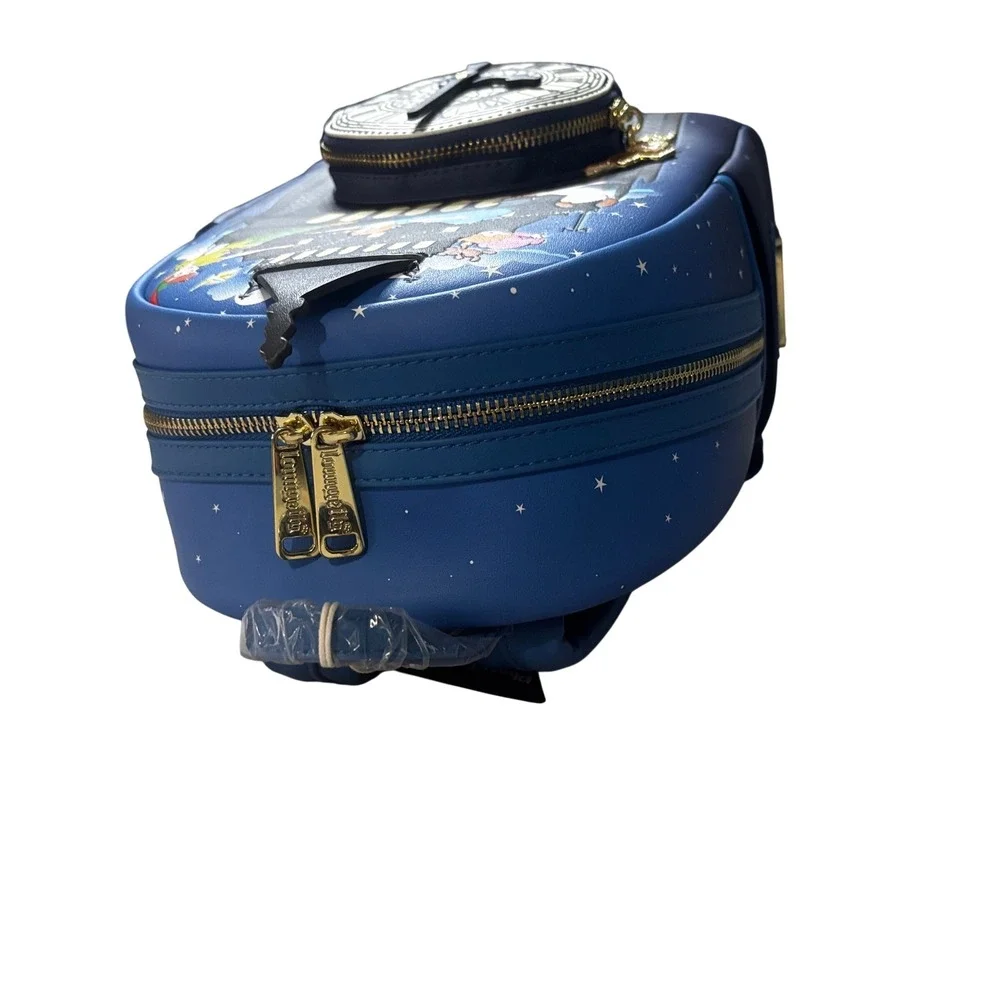 Loungefly Disney Peter Pan Glow in the Dark Big Ben Clock Mini Backpack Flying